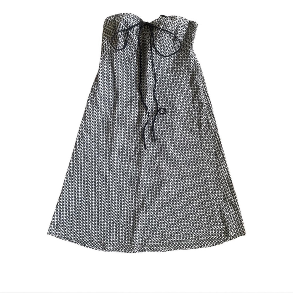 LOFT Black and White Checkered Dress